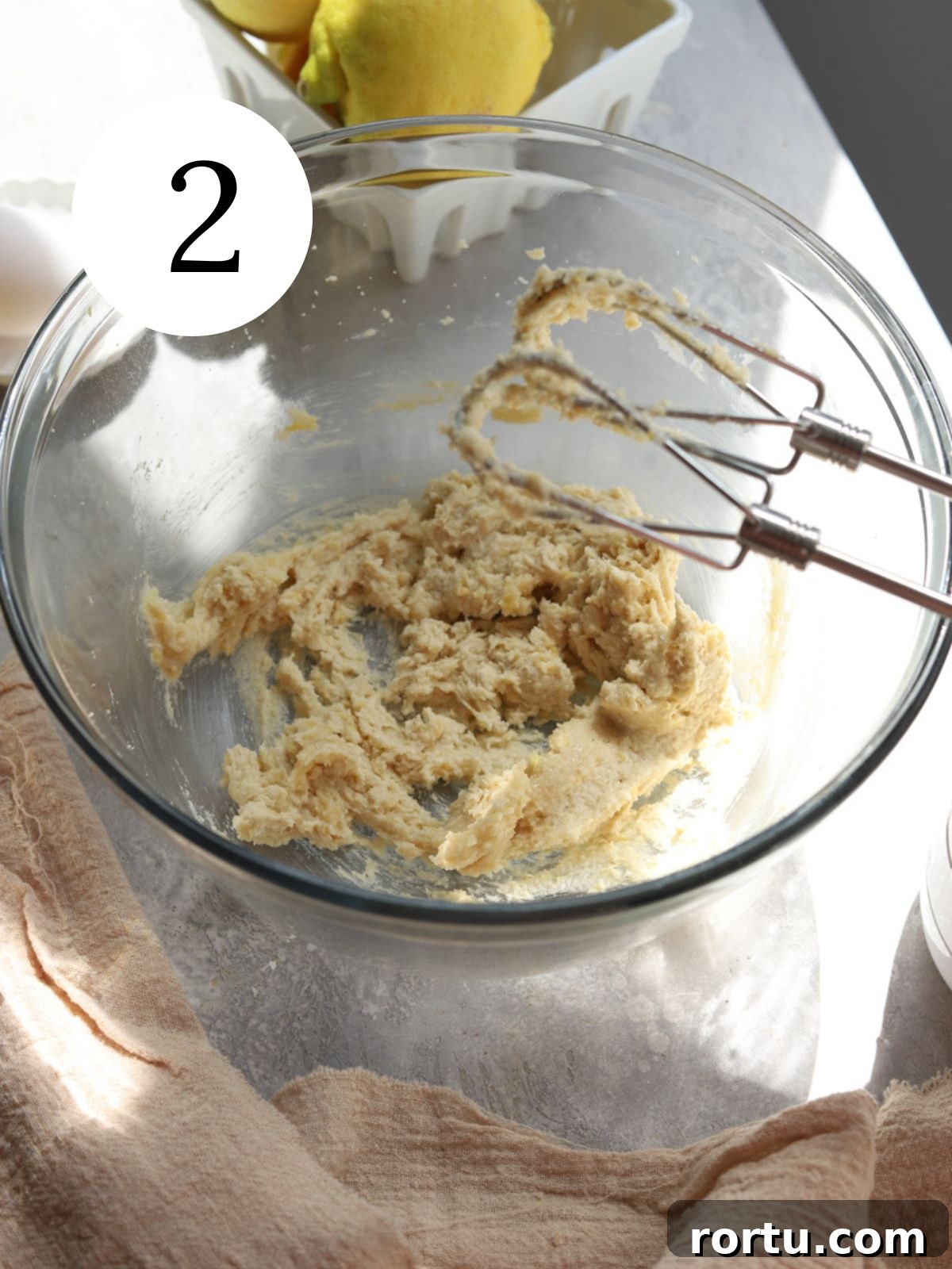 Lemon White Chocolate Cookie Recipe: Zesty Homemade Treat 5 Butter and sugar creamed together