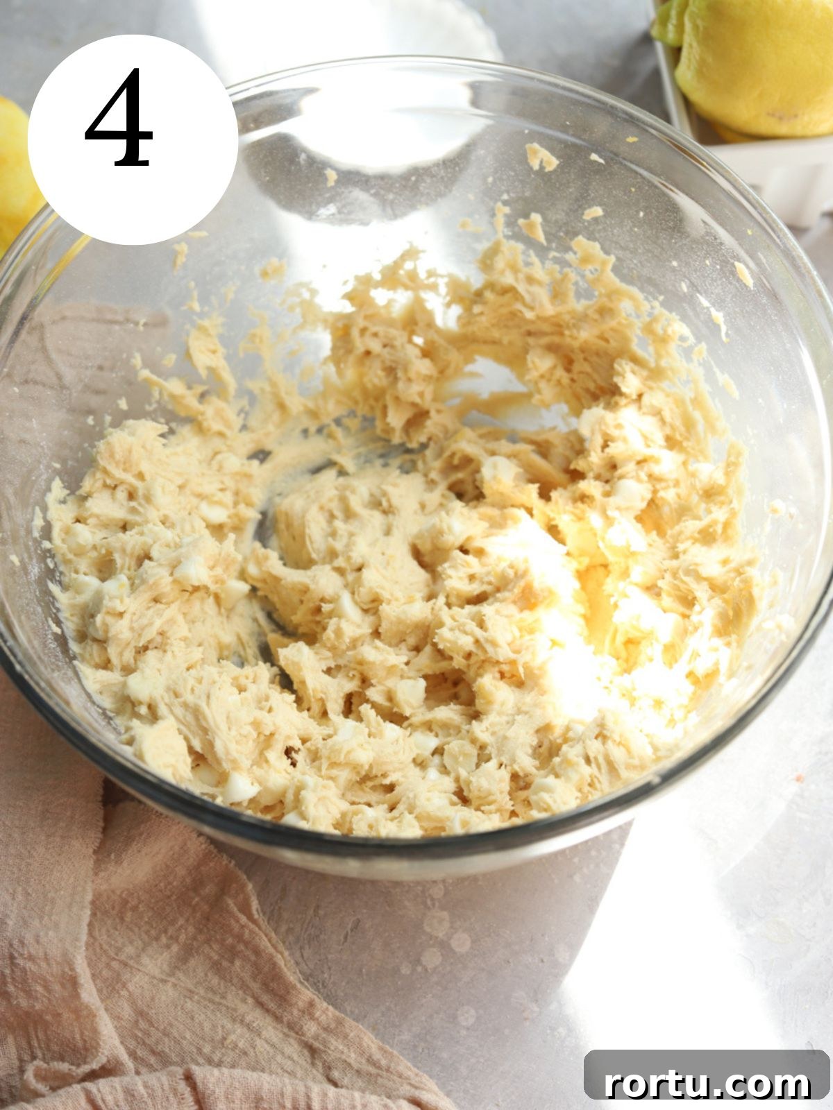 Lemon White Chocolate Cookie Recipe: Zesty Homemade Treat 7 Cookie dough with white chocolate chips