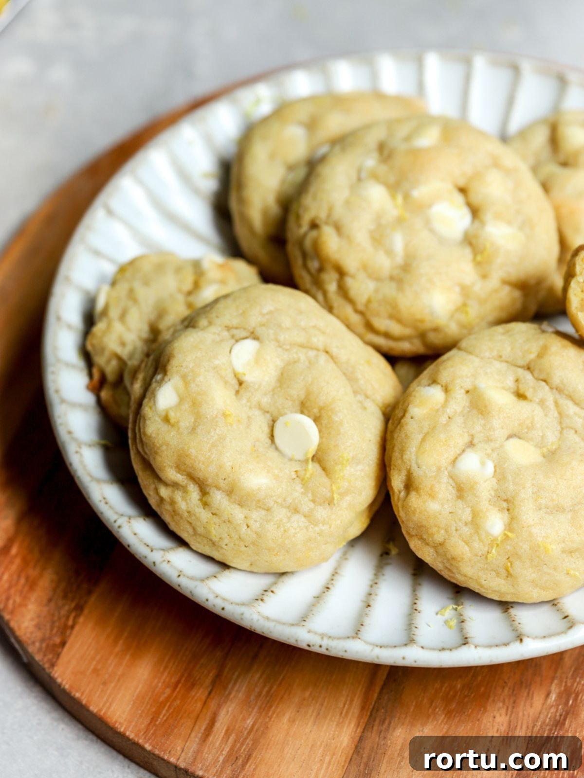 Lemon White Chocolate Cookie Recipe: Zesty Homemade Treat 10 Plate of lemon white chocolate cookies