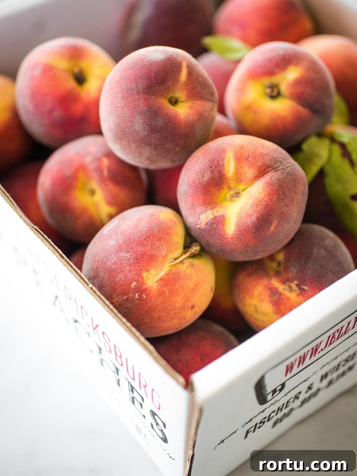 box of peaches
