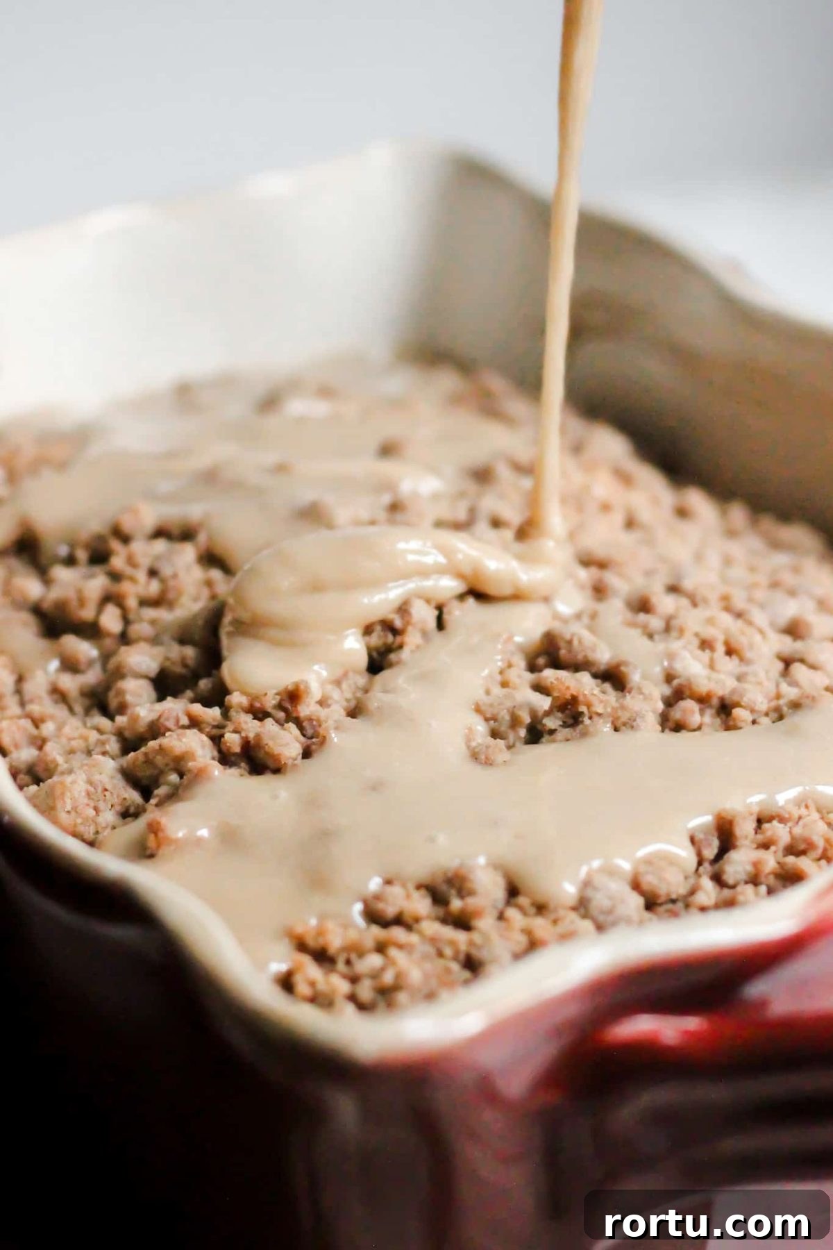 Healthier Breakfast Apple Cake with Cinnamon Sugar Crumble Topping and Maple Glaze