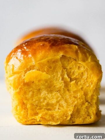 Pumpkin dinner rolls.