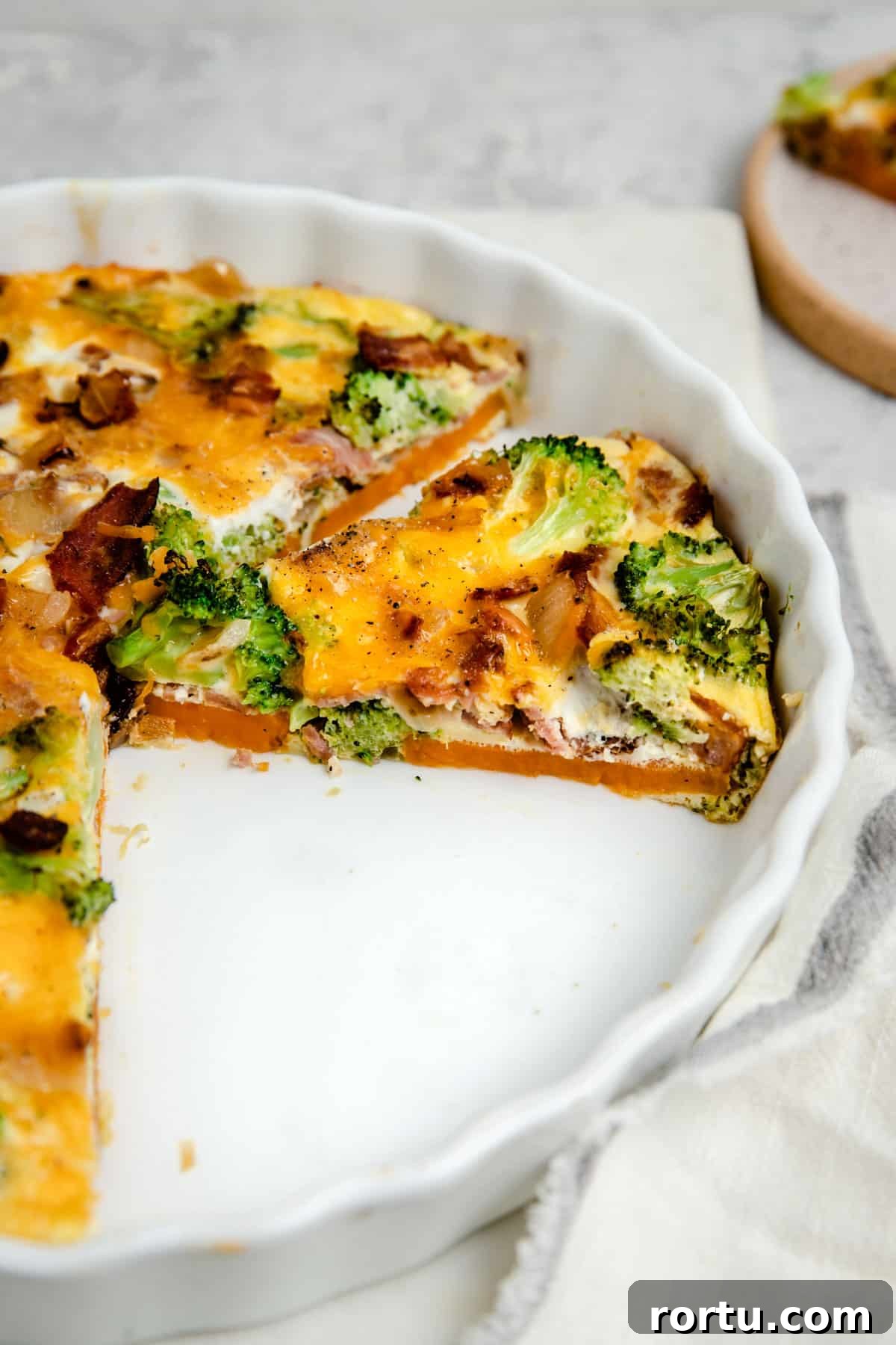 Broccoli Cheddar Quiche in a Crispy Sweet Potato Crust 3 broccoli cheddar quiche