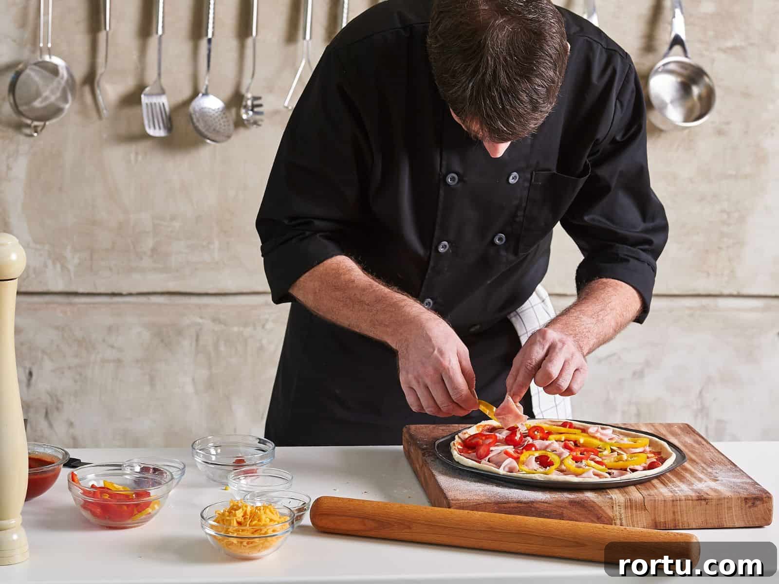 Chef preparing dinner.