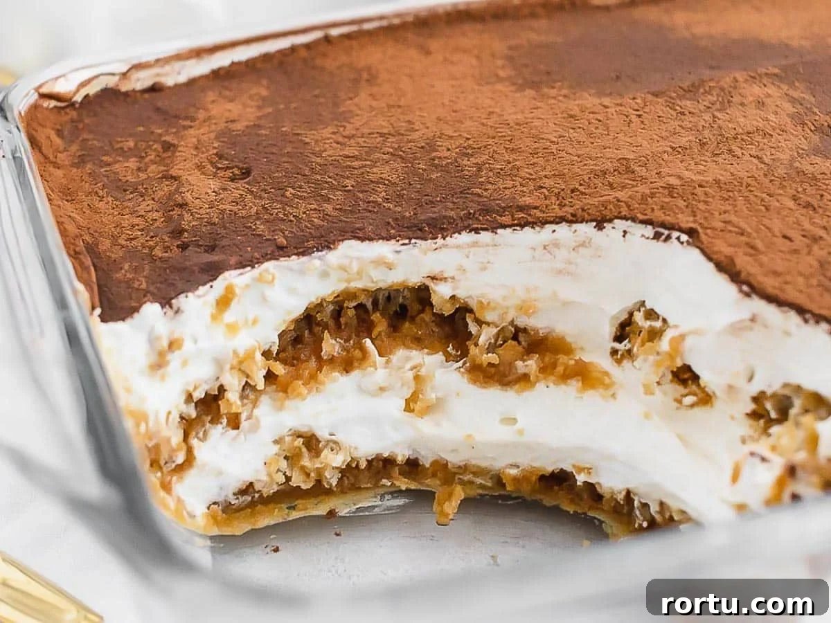 vegan tiramisu inside