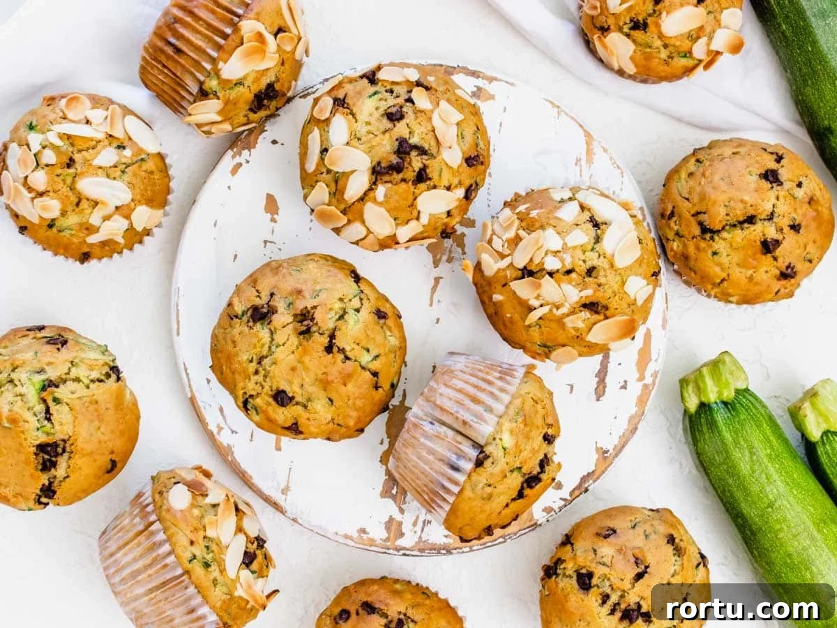 Zucchini muffins after baking in the oven