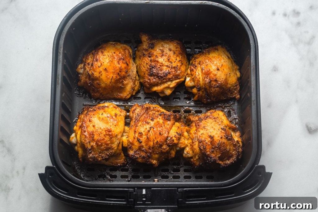 roasted chicken thighs in the air fryer