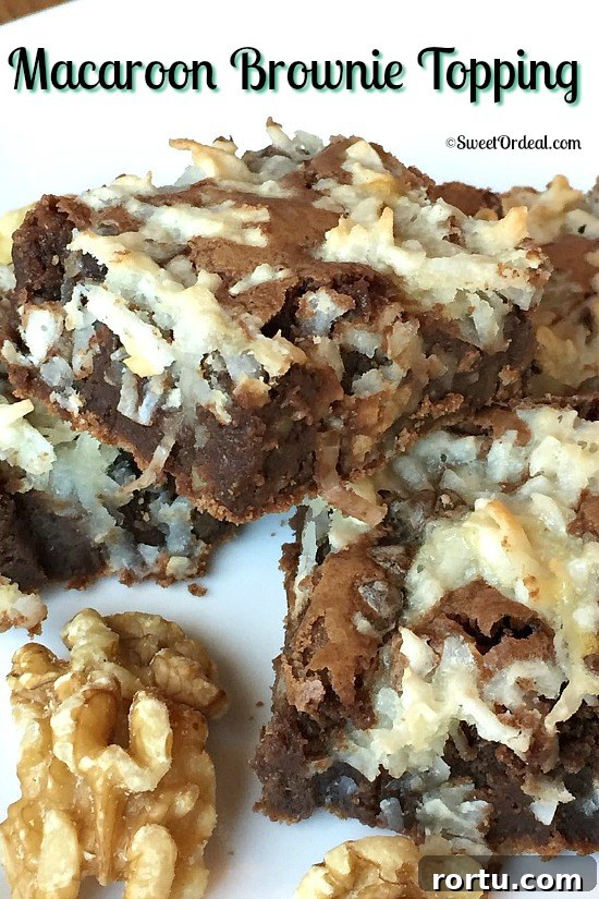 Macaroon Brownie Topping