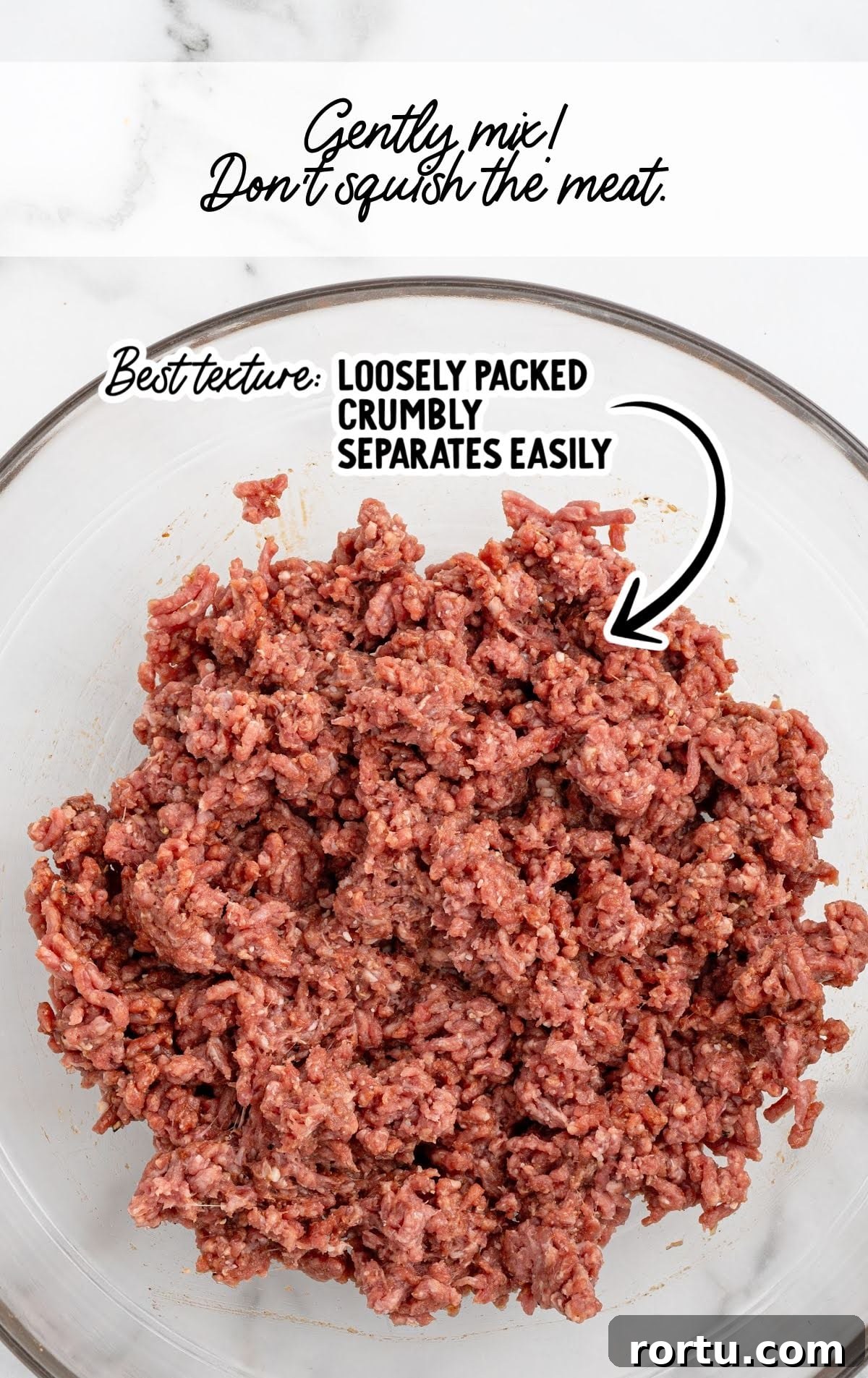 Ground beef, BBQ sauce, salt, and pepper combined in a bowl