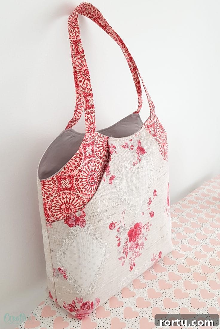 Tote Bag Sewing Pattern with Deep Front Pocket for Everyday Use 3 Tote with pocket