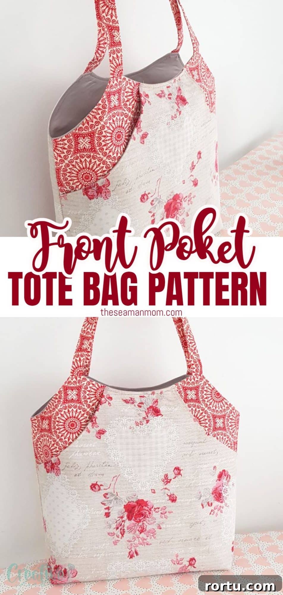 Tote Bag Sewing Pattern with Deep Front Pocket for Everyday Use 12 Deep front pocket tote bag pattern