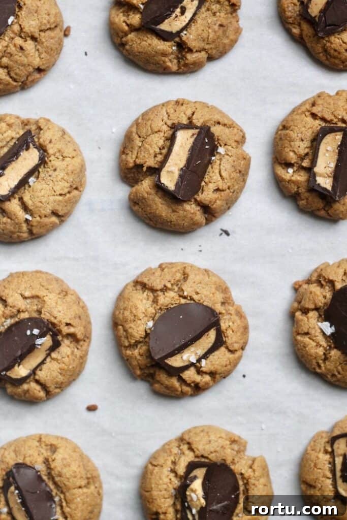peanut butter cup cookies with salt