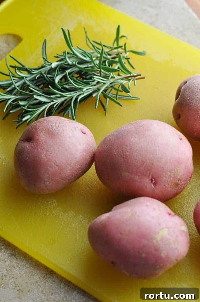 Potatoes and Rosemary for skillet potatoes
