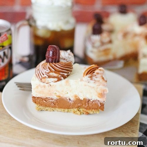 Angle image of no bake a&w dessert