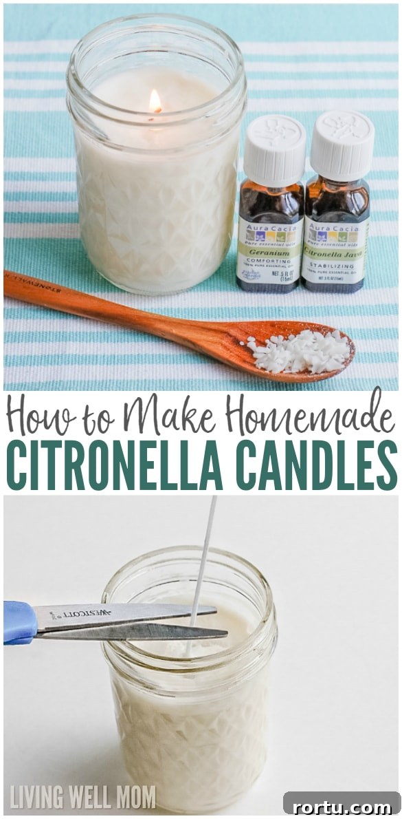 Make Homemade Citronella Candles to Repel Mosquitoes 10 how to make homemade citronella candles pinterest image