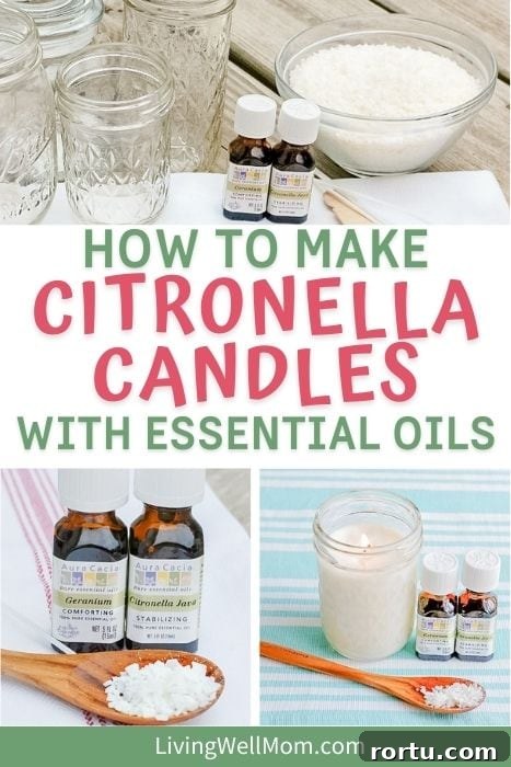 Make Homemade Citronella Candles to Repel Mosquitoes 12 how to make citronella candles with essential oils pinterest collage