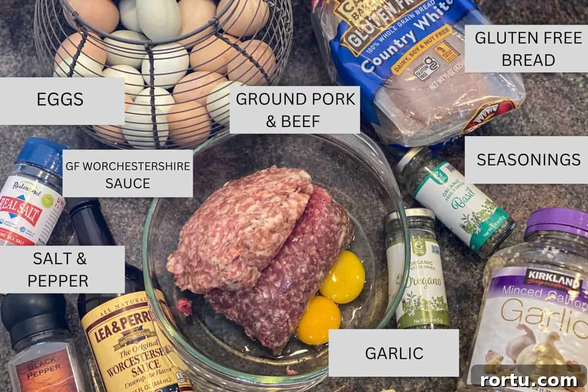 Easy Gluten Free Meatballs ingredients