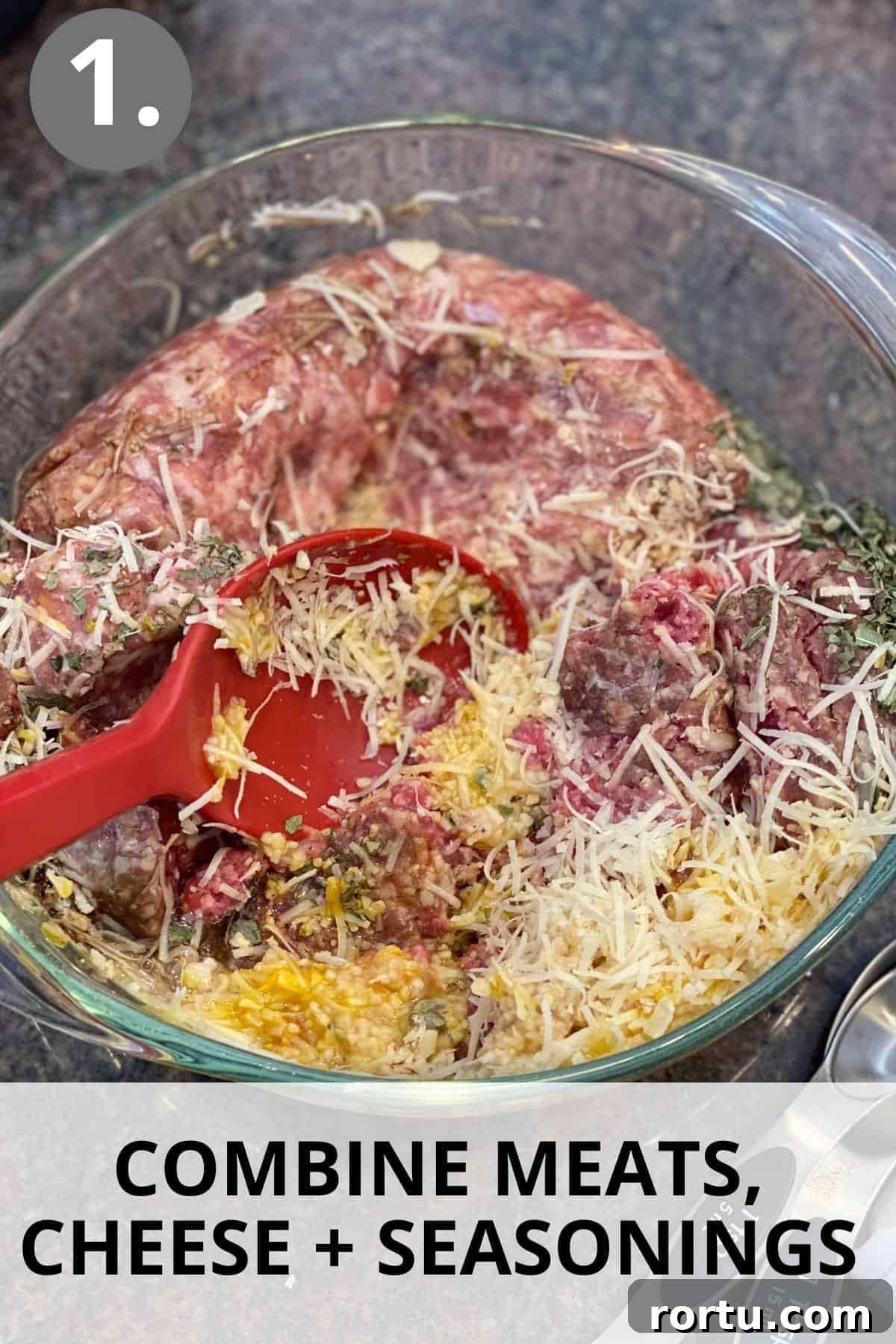 Easy Gluten Free Meatballs being mixed
