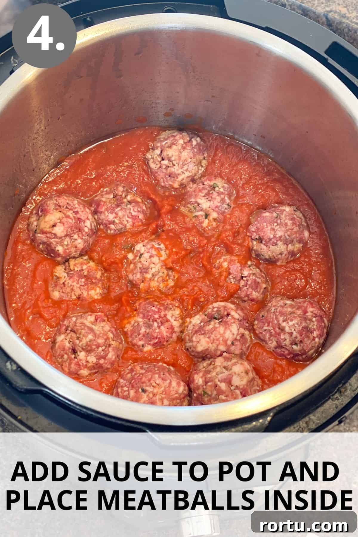 Easy Gluten Free Meatballs in pot and sauce