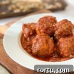 Easy Gluten Free Meatballs in a white bowl