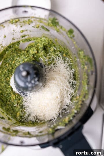 parmigiana added to pesto