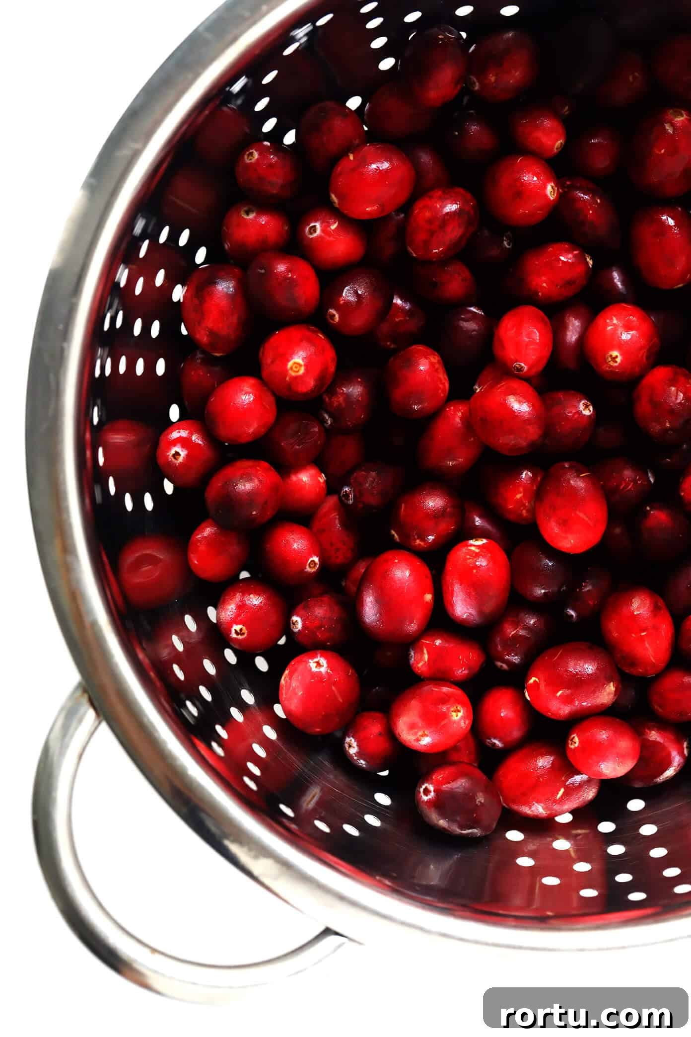 Fresh Cranberries in Strainer