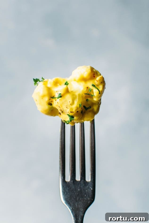 Dairy-Free Cauliflower Mac and Cheese (Vegan & Paleo) 7 Easy dairy free cauliflower mac and cheese is the healthiest and most delicious way to satisfy your comfort food cravings without any regrets!