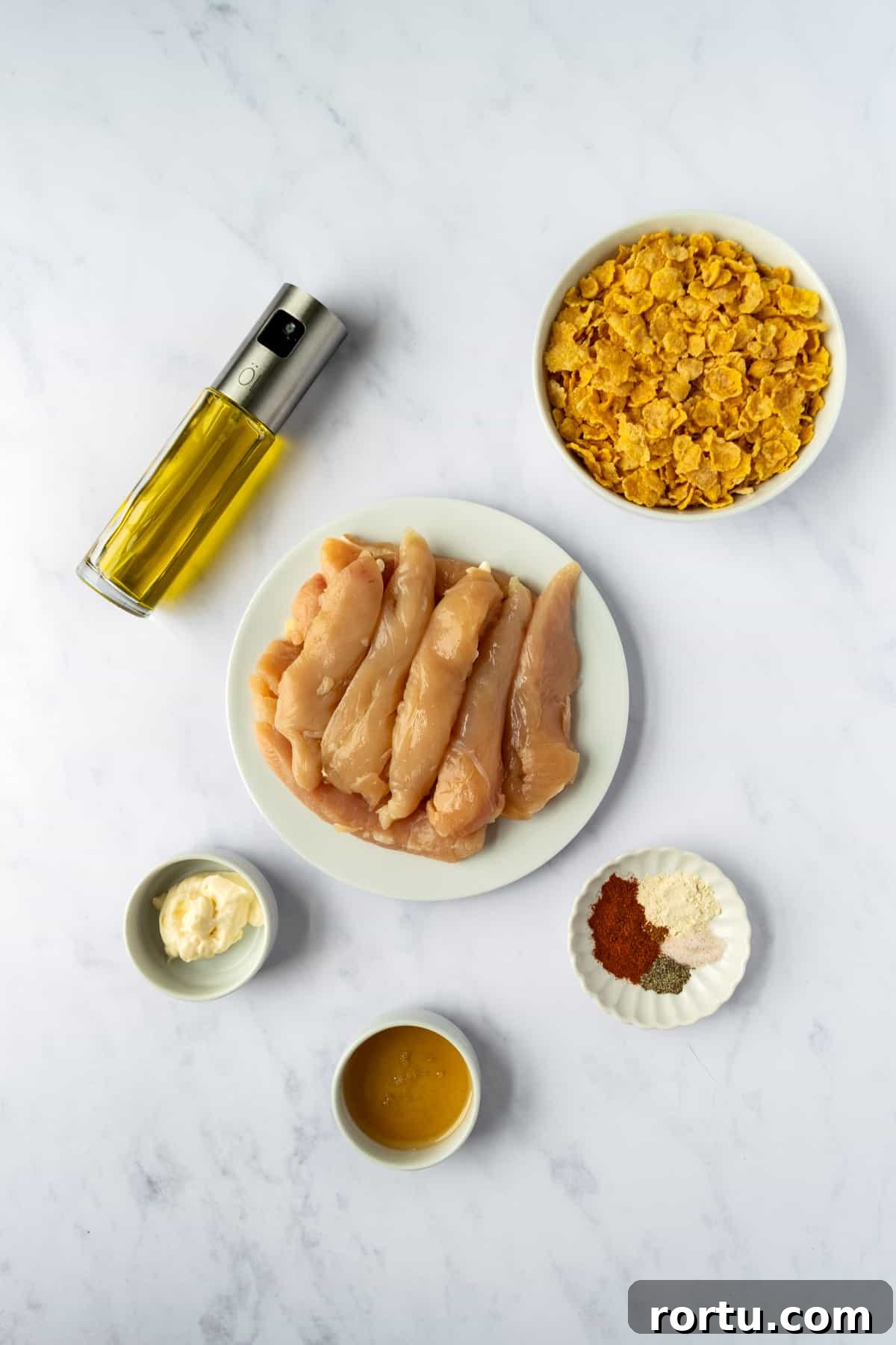 Crispy Baked Cornflake Chicken Tenders Recipe 3 Ingredients for Cornflake Chicken Tenders