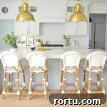 blue and white kitchen