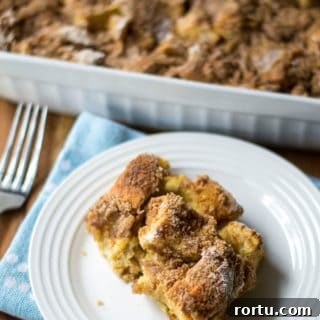Overnight French Toast Casserole on a plate