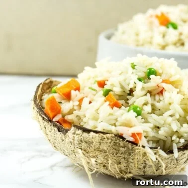 Easy Coconut Rice - How to make coconut rice side dish