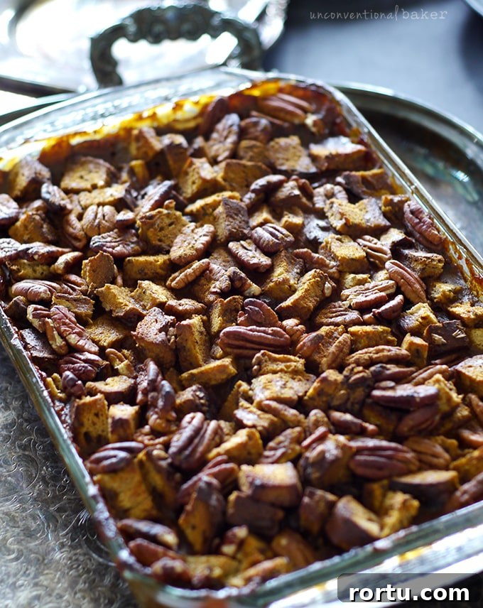Easy Peasy Pumpkin Spice Bread Pudding {Free from: Gluten, Dairy, Eggs, Refined Sugar, oil, soy and corn, and with a nut-free option. Full of: awesome!}