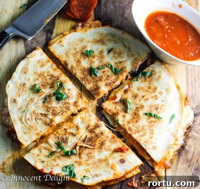 Margarita Pizza Quesadilla