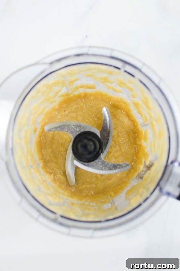 chickpeas in a blender 