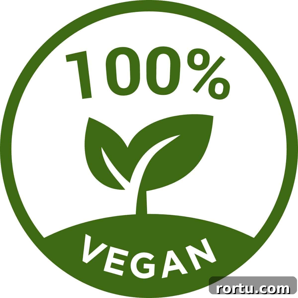 graphic for 100% vegan.