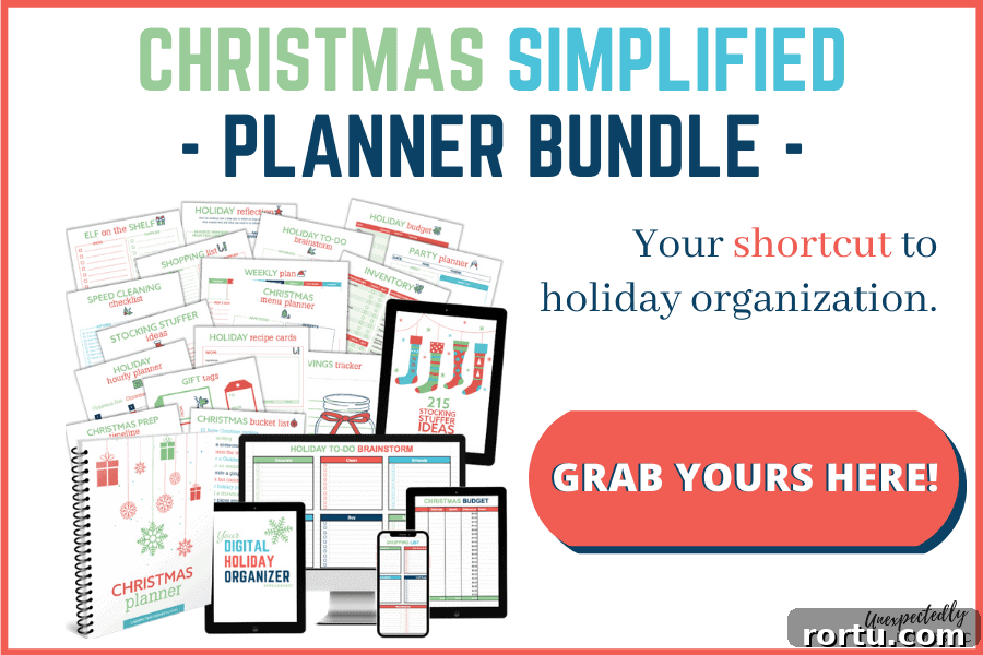 Christmas planner bundle mockup