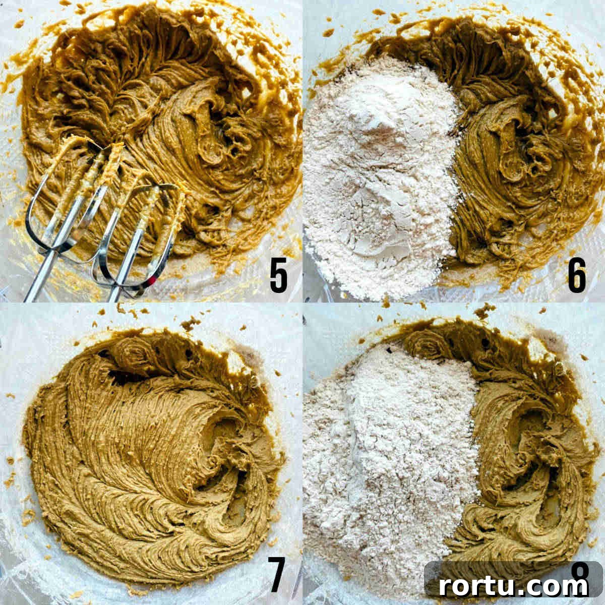 Soft Chewy Gingerbread Cookies Recipe for Holiday Baking 5 gingerbread process shots 5-8