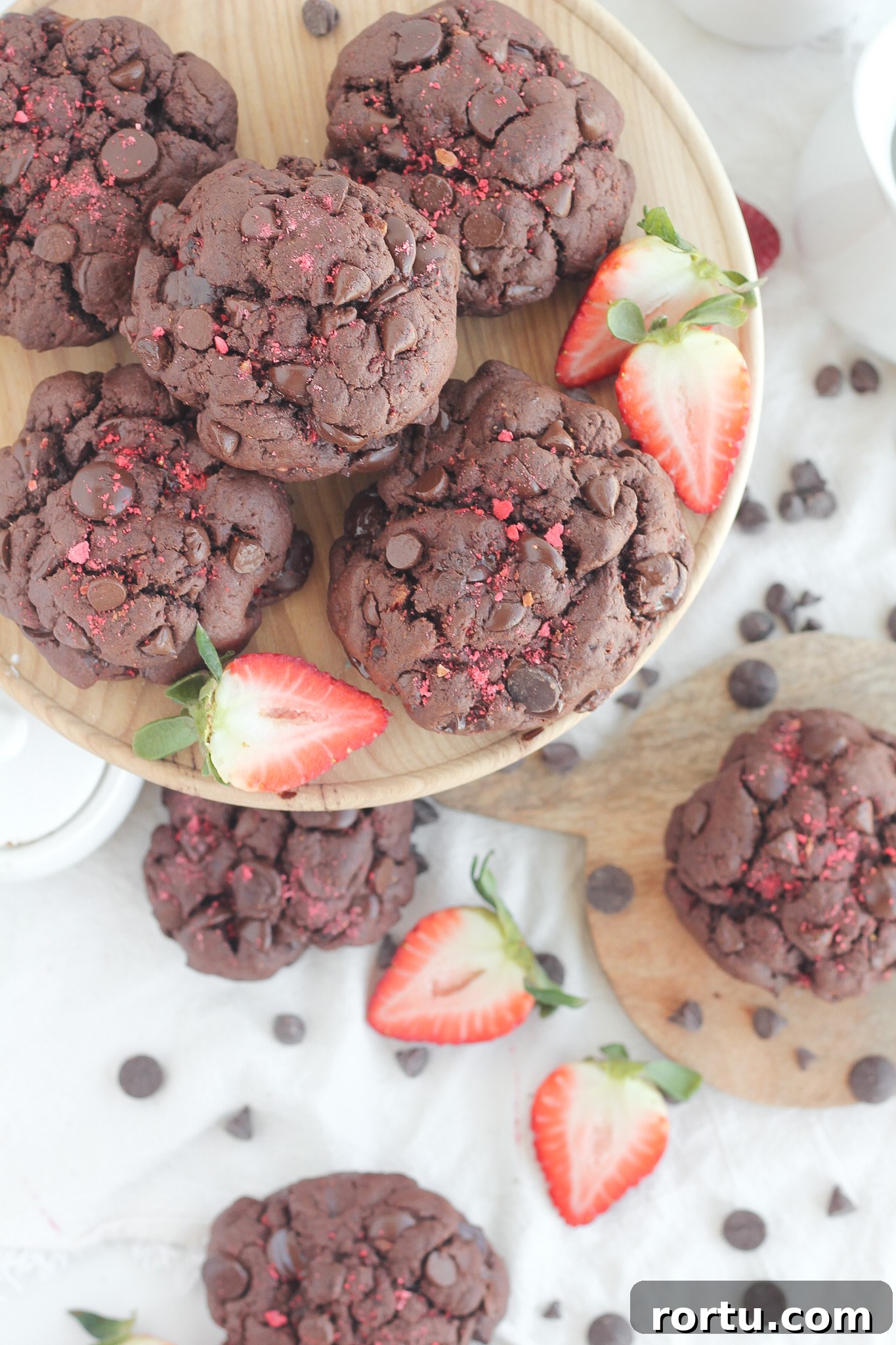 Giant Chocolate-Dipped Strawberry Cookies for Dessert Fans 5 Sliced giant cookie