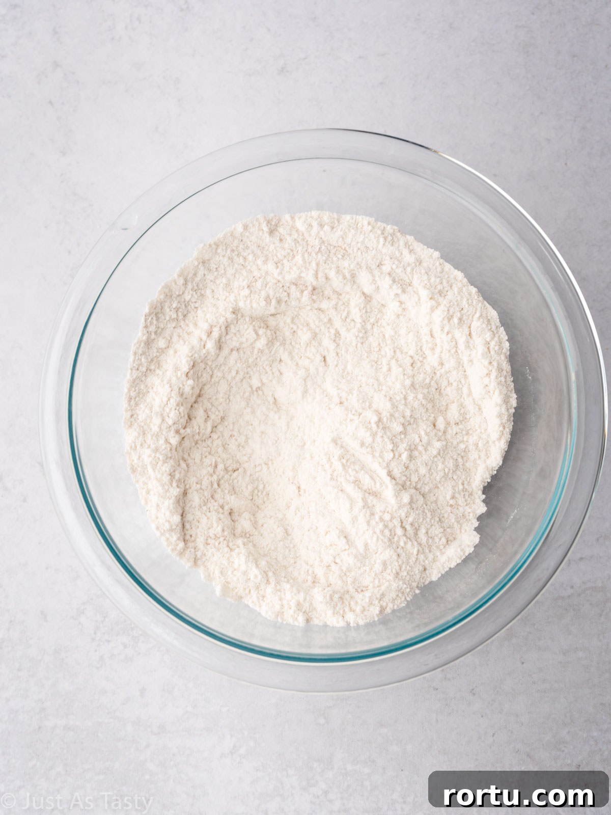 Dry ingredients in a bowl.