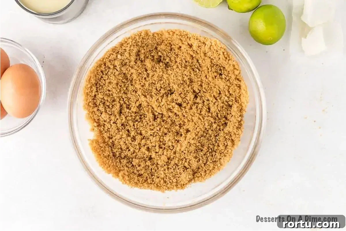 Bowl with graham crackers and butter. 