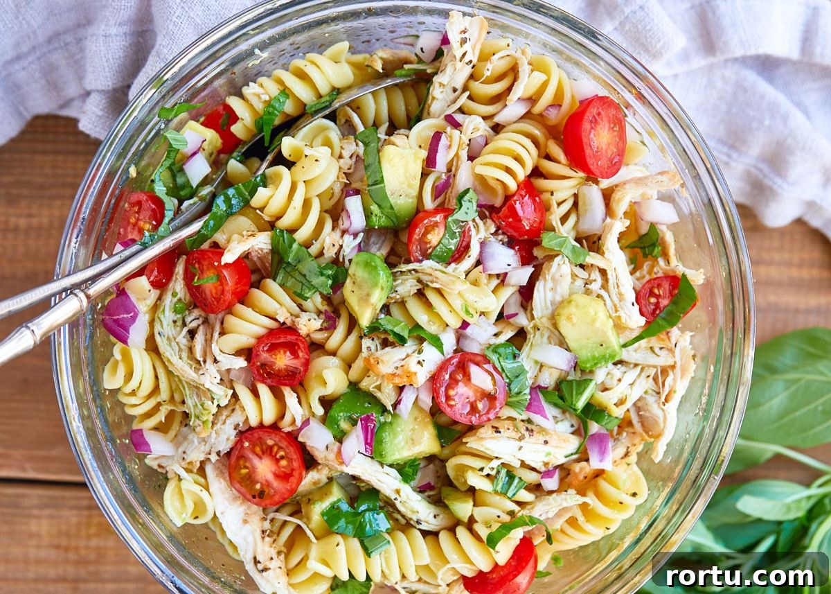 Healthy Chicken Pasta Salad