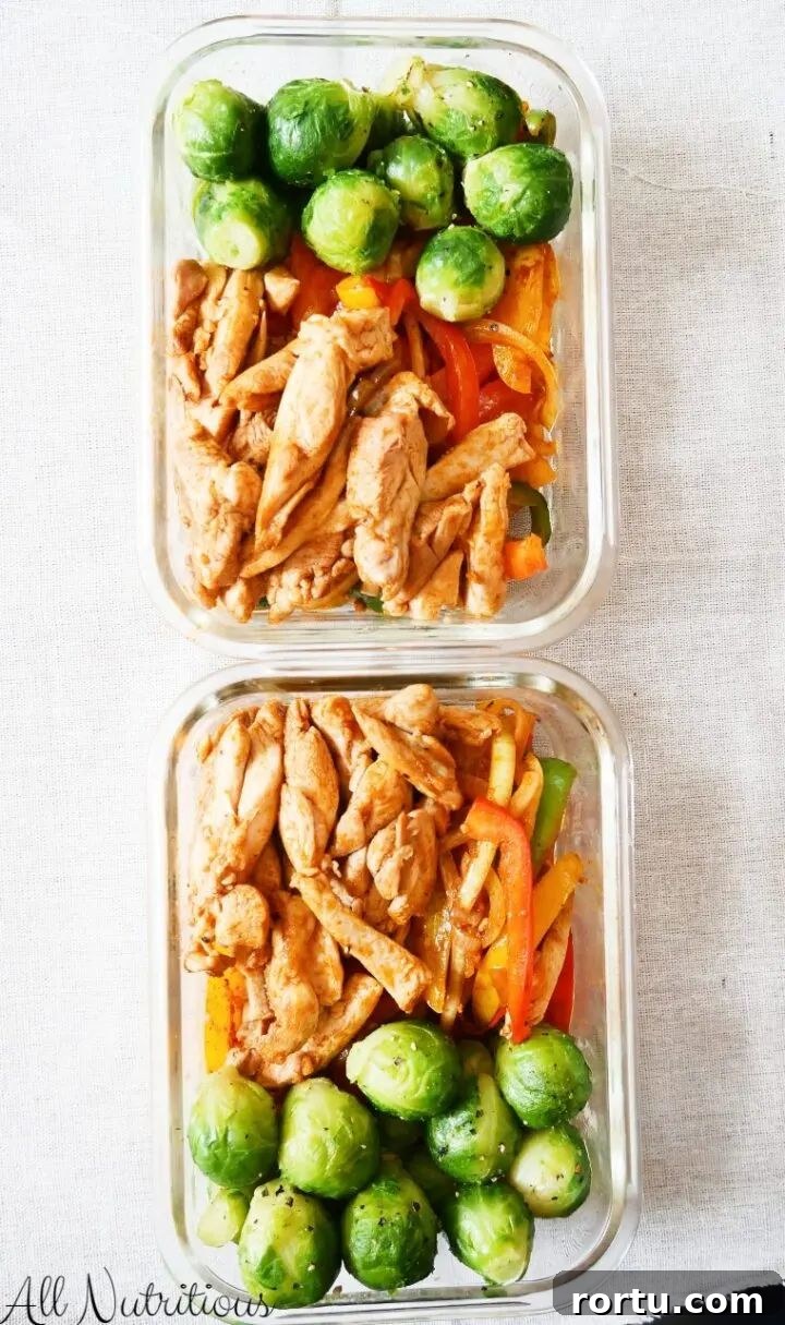 Healthy Chicken Fajita Meal Prep Bowl
