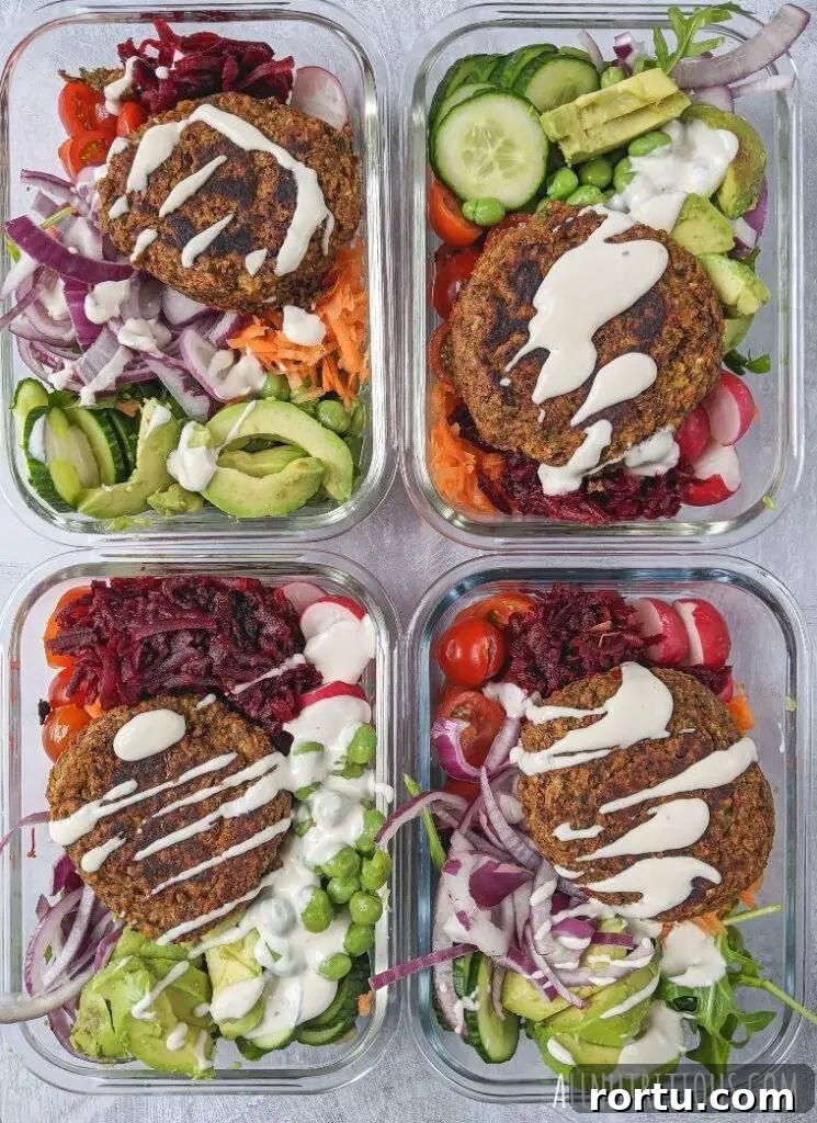 Red Kidney Bean Burger Bowls
