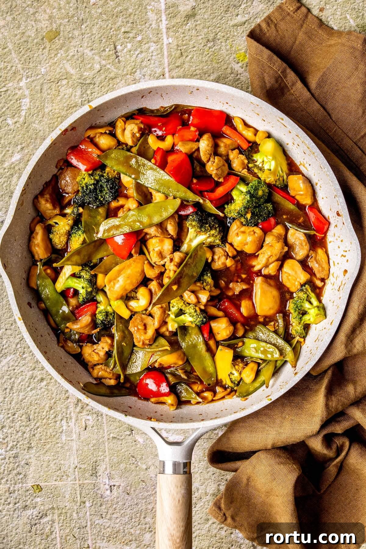 One-Skillet Cashew Chicken Stir-Fry Recipe for Weeknights 11 How to Make One Skillet Cashew Chicken Step 6 - Olivia Adriance