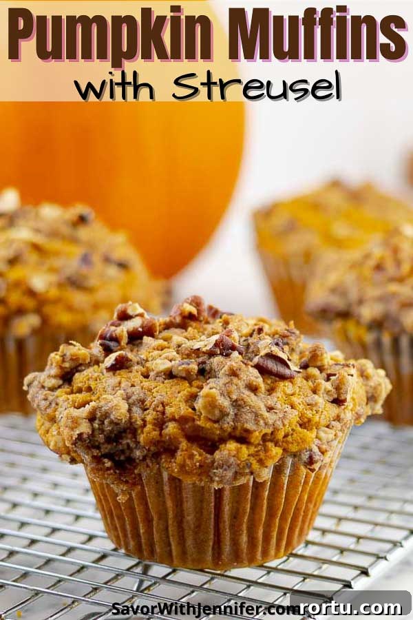 Pumpkin Muffins with Pecan Streusel Recipe 7 pinterest in image of Easy Pumpkin Muffins with Pecan Streusel