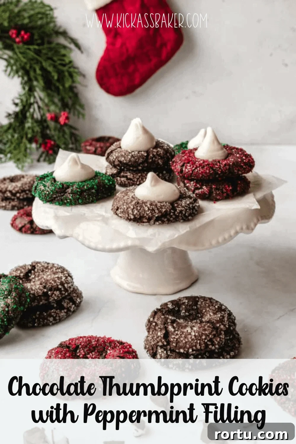Try this take on a classic holiday thumbprint cookie with peppermint filling.
