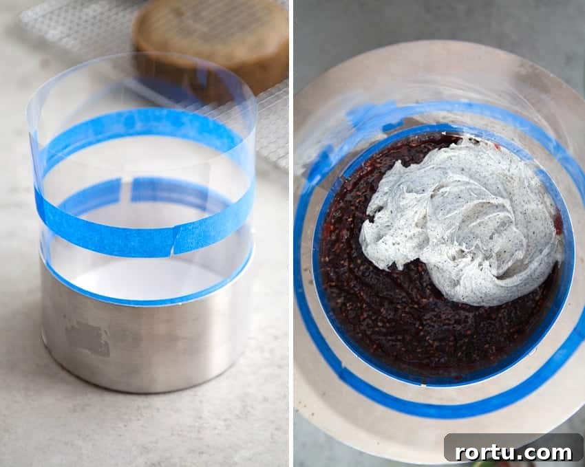 Raspberry Black Sesame Cake 