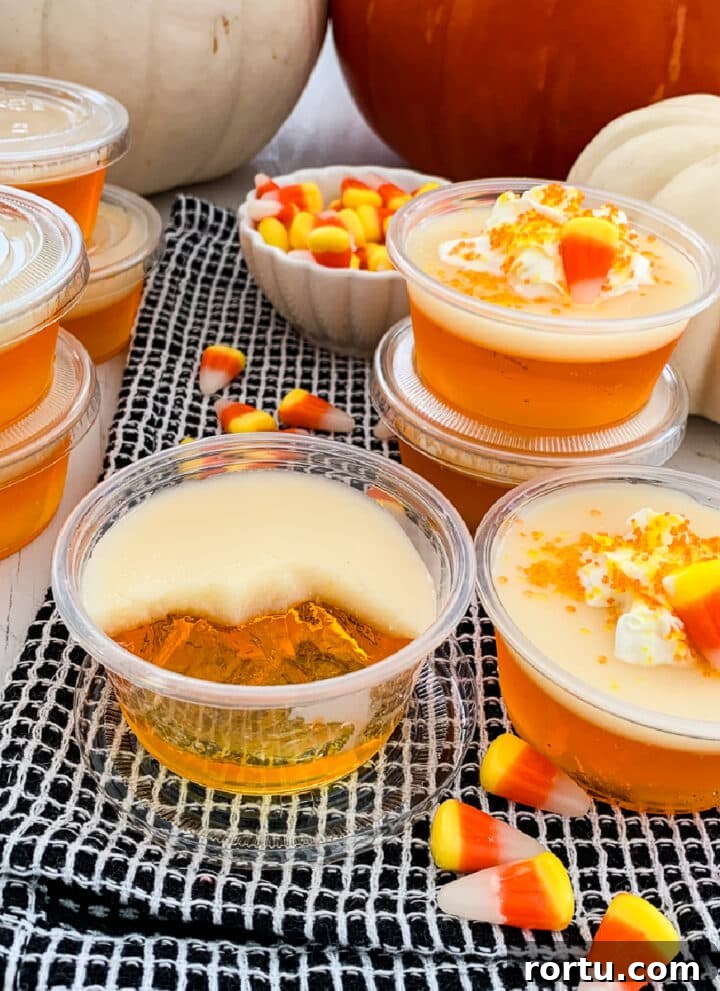 Candy Corn Jello Shots