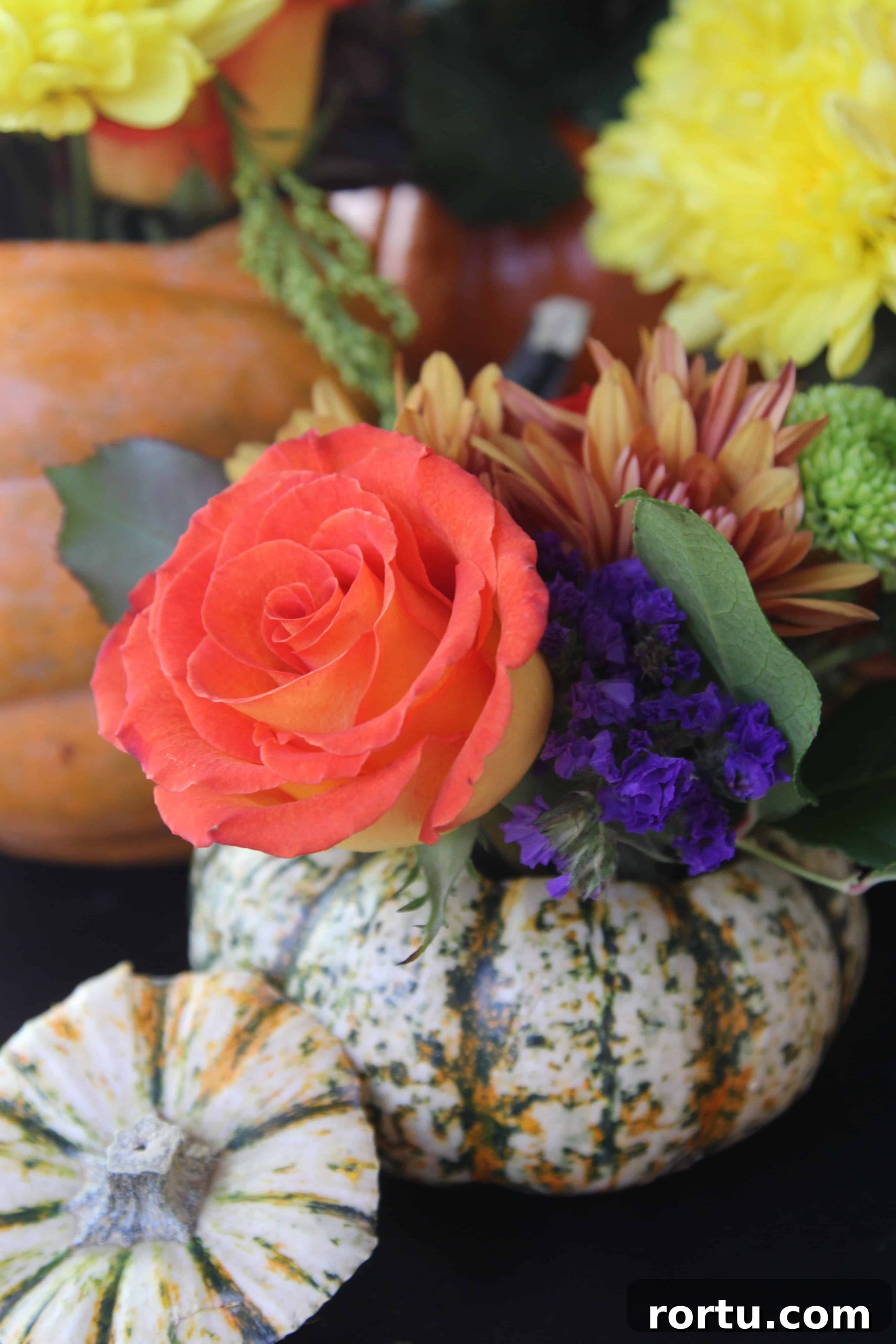Pumpkin flower centerpiece