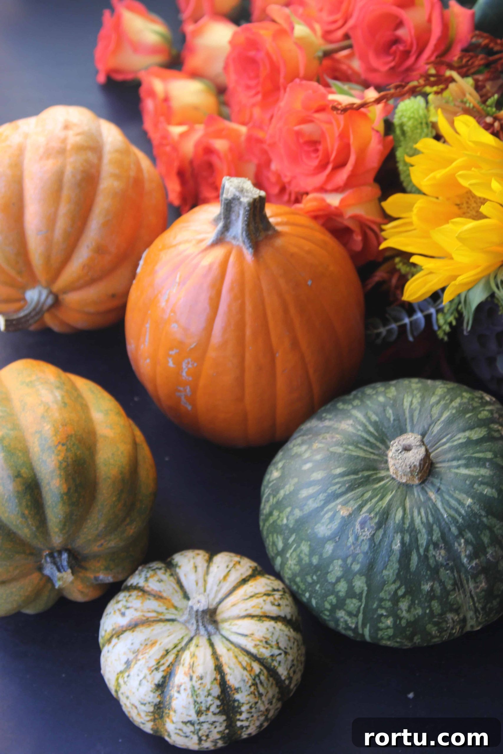 Pumpkins and squash for arrangements